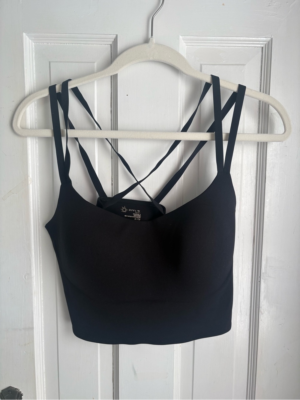 OFFLINE Black Strappy Sports Bra Tank